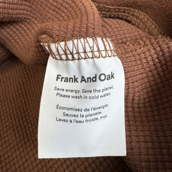 Frank & Oak Waffle Cotton Long Sleeve Women's L - Picture 4 of 4